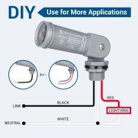 Dewenwils 120Vac Dusk To Dawn Sensor Light Sensor Switch Swivel Mount Photocell Light Control For Outdoor Low Voltage Transfo