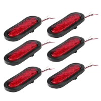 Akozon 6 Pcs 12V 10Led Trailer Lights Lamps Stop Brake Marker Tail Led Light Stopturntail Lighting Fit For Most Of Trailer