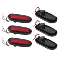 Akozon 6 Pcs 12V 10Led Trailer Lights Lamps Stop Brake Marker Tail Led Light Stopturntail Lighting Fit For Most Of Trailer