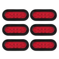 Akozon 6 Pcs 12V 10Led Trailer Lights Lamps Stop Brake Marker Tail Led Light Stopturntail Lighting Fit For Most Of Trailer