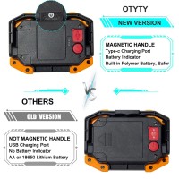 Led Work Light Otyty Rechargeable Work Light Portable Flood Lights Magnetic Led Light For Outdoor Camping Hiking Emergency Car