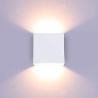 Lightess Modern Wall Sconce Dimmable 10W Hardwired Up Down Wall Mount Lights Indoor Mini Metal Led Wall Lamp For Living Room Be