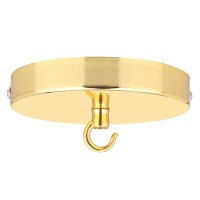 Ceiling Canopy Kit, Chandelier Canopy, Pendant Light Canopy Kit, Ceiling Light Cover Plate With Chandelier Hook, 4-3/4 Inch Chandelier Ceiling Plate Kit, Ceiling Base Plate Kit Rated 20Lb - Gold 1Pcs