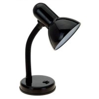 A nice lowcost and functional desk lamp to meet your basic lighting needs This desk lamp features a painted plastitc base and metal shade flexible hose neck and ONOFF switch located on the base for your convenience Perfect for office kids room or college 