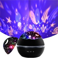 Night Light Projector 360 Degree Rotation Night Light For Kids Moon And Star Projector Nightlight 8 Color Changing Night Lights