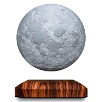 Avviso Technologies Levina Floating Moon Lamp - Levitating Moon Night Light Rotating - Realistic Moon Display 3 Color Modes, Plug & Play Design, Led Light - Desk, Bedroom, Nursery, Living Room Dacor