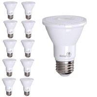 Bioluz Led 10 Pack Par20 Led Bulb 90 Cri 5.5W = 75W Replacement Spot Light Bulb 5000K Daylight E26 Standard Base 40 Degree Beam Angle Ul Listed & Title 20