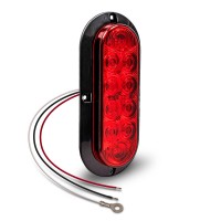 6 Inch Red Oval Led Trailer Tail Light Dot Fmvss 108 Sae S2T2I6 Surfacemount Ip67 Waterproof Stop Turn Tail Trailer Brake