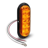 6 Inch Amber Oval Led Trailer Tail Light Dot Fmvss 108 Sae I6P Surfacemount Ip67 Waterproof Park Turn Signal Marine Trai