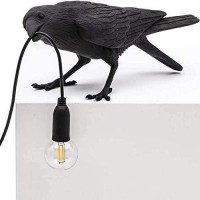 Creative Lamps Italian Bird Table Lamp Modern Led Table Sconce Light Fixtures Bedroom Bedside Wall Light Crow Bird Stand Light Home Decor Black Table Light