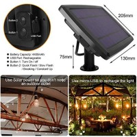 27Ft Solar Outdoor Led String Lights Weatherproof Strand With 12 Lights For Patio, Porch, Deck, Party Garden(27Ft)