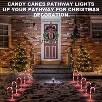 Tigomoov Christmas Candy Cane Lights, 12Inch Set Of 5 Candy Canes Christmas Pathway Lights Outdoor Candy Cane Christmas Decorations Outdoor For Holidays Lighting Up Sidewalk,Yard,