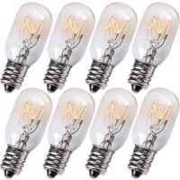 Bluestars E12 T20 Incandescent Bulbs Salt Lamp 120V 25W High Output Warm White Light 2700K 150Lm For Himalayan Salt Lamps & Baskets, Scentsy Plug-In & Wax Warmers, Night Lights - Pack Of 8