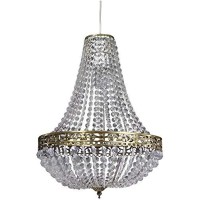 Chandelier Style Ceiling Light Shade Droplet Pendant Acrylic Crystal Bead Luxury (Madison Gold/Silver Chandelier)