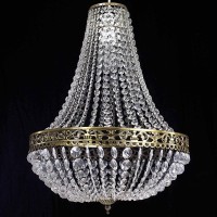 Chandelier Style Ceiling Light Shade Droplet Pendant Acrylic Crystal Bead Luxury (Madison Gold/Silver Chandelier)