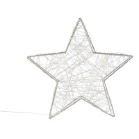 Idena 30470 Led Decorative Star Light Metal With 120 Leds In Warm White 6 Hour Timer Function Battery Operated Approx 38 X 3