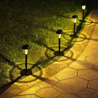 Solpex 8 Pack Solar Pathway Lights, Solar Path Lights Waterproof, Solar Garden Lights Outdoor For Garden, Yard, Pathway, Landscape, Walkway And Driveway (Warm White)