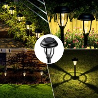 Solpex 8 Pack Solar Pathway Lights, Solar Path Lights Waterproof, Solar Garden Lights Outdoor For Garden, Yard, Pathway, Landscape, Walkway And Driveway (Warm White)