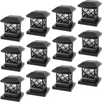 Twinsluxes Solar Post Cap Lights Outdoor Waterproof Led Fence Post Solar Lights For 35X354X45X5 Wood Posts In Patio Deck