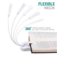 Vekkia Rechargeable Book Light, 7 Led Reading Lights For Reading In Bed. 3 Color