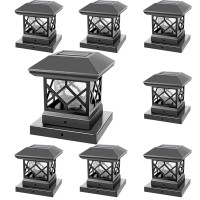 Twinsluxes Solar Post Cap Lights Outdoor Waterproof Led Fence Post Solar Lights For 35X354X45X5 Wood Posts In Patio Deck