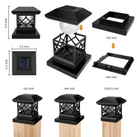 Twinsluxes Solar Post Cap Lights Outdoor Waterproof Led Fence Post Solar Lights For 35X354X45X5 Wood Posts In Patio Deck