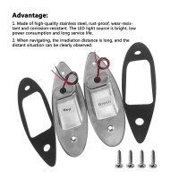 Fitment For fishing boats oceans yachts etc Specifications 1Housing MaterialMade of SUS304 2Housing Colour polished SS 3LED ColourRedGreen 4LED3 Pcs 5LED Bean Angle120 degrees 6FeaturesVertical mount navigation lightsGreen starboard 1125Red Port1125visibi