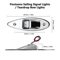 Fitment For fishing boats oceans yachts etc Specifications 1Housing MaterialMade of SUS304 2Housing Colour polished SS 3LED ColourRedGreen 4LED3 Pcs 5LED Bean Angle120 degrees 6FeaturesVertical mount navigation lightsGreen starboard 1125Red Port1125visibi