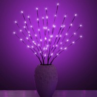 Xianmu Led Branch Light Battery Operated Lighted Branches Vase Filler Willow Twig Lighted Branch 30 Inch 20 Led For Christmas Home Party Decoration Indoor Outdoor Use Pack Of 2 Pink