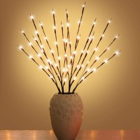 Xianmu Led Branch Light Battery Operated Lighted Branches Vase Filler Willow Twig Lighted Branch 30 Inch 20 Led For Christmas Home Party Decoration Indoor Outdoor Use Pack Of 2 Warm White