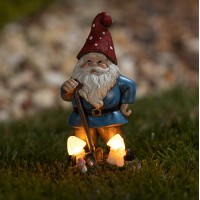 Vp Home Mystic Mushroom Gnome Solar Powered Led Outdoor Decor Garden Light Great Addition For Your Garden, Solar Powered Light Garden Gnome, Christmas Decorations Gifts