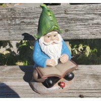 Vp Home Scholarly Gnome Solar Powered Led Outdoor Decor Garden Light