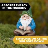 Vp Home Scholarly Gnome Solar Powered Led Outdoor Decor Garden Light