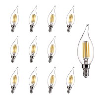 Alampever Dimmable 12-Pack Ca11 Led Chandelier Bulbs,4W(40W Equivalent) Led Candle Light Bulbs,E12 Candelabra Base,2700K Soft White,450Lm,Cri80