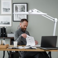 Bemelux Led Desk Lamp With Clamp Dimming Task Lamp For Reading Desktop Office Workbench Table Architect Sewing Study Home Craft