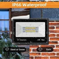 Wixann Led Rgb Flood Light Outdoor 40W 4000Lm, Smart Wifi Flood Light Work With Alexa, Ip66 Timing&Music Sync 2700K-6500K Dimmable Color Changing Landscape Party Stage Light Strobe Uplight, 2Pack