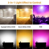 Wixann Led Rgb Flood Light Outdoor 40W 4000Lm, Smart Wifi Flood Light Work With Alexa, Ip66 Timing&Music Sync 2700K-6500K Dimmable Color Changing Landscape Party Stage Light Strobe Uplight, 2Pack