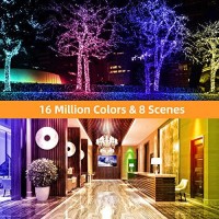 Wixann Led Rgb Flood Light Outdoor 40W 4000Lm, Smart Wifi Flood Light Work With Alexa, Ip66 Timing&Music Sync 2700K-6500K Dimmable Color Changing Landscape Party Stage Light Strobe Uplight, 2Pack