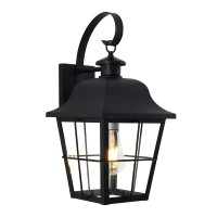 Artika Jatoba 6W Traditional Outdoor Wall Light, Black Finish - Ideal For Exterior Porch, Outside Entryway, Garage, Weatherproof Made Of Aluminum, Bulb Included