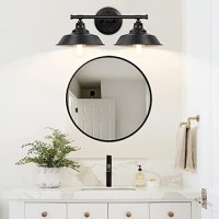 Farmhouse Bathroom Vanity Light Fixtures Black, Metal Bathroom Lights Over Mirror 2-Lights, Farmhouse Bathroom Light Fixtures, Black Vanity Light For Bathroom, Vanity, Mirror Cabinet, Shop Caf