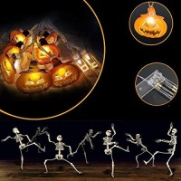 Halloween String Lights, Led Pumpkin Lights, Holiday Lights For Outdoor Decor,2 Modes Steady/Flickering Lights, Each For Indoor/Outdoor Halloween, Party(20 One Pumpkin Lights, 9.8 Feet) Flat