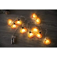 Halloween String Lights, Led Pumpkin Lights, Holiday Lights For Outdoor Decor,2 Modes Steady/Flickering Lights, Each For Indoor/Outdoor Halloween, Party(20 One Pumpkin Lights, 9.8 Feet) Flat