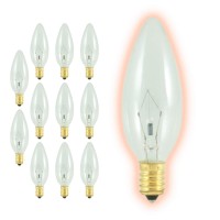 Goodbulb 40 Watt Torpedo Candelabra Light Bulbs | B10 Clear Finish E12 Base 2700K Soft White Light | Dimmable 40W 325 Lumens | Decorative Chandelier Bulbs | Incandescent 12 Bulbs Pack