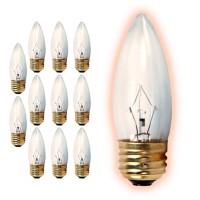 Goodbulb 25 Watt Torpedo Light Bulbs | B10 Clear Finish Medium E26 Base 2700K Soft White Etc | Dimmable 25W 175 Lumens | Decorative Chandelier Bulbs | Incandescent 12 Pack