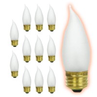 Goodbulb 25 Watt Flame Tip Light Bulbs | Ca10 Frosted Finish Medium E26 Base 2700K Soft White Eff | Dimmable 25W 175 Lumens | Decorative Chandelier Bulbs | Incandescent (Pack Of 12)