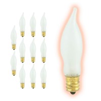 Goodbulb 7 Watt Flame Tip Candelabra Light Bulbs Ca6 Frosted Finish E12 Base 2700K Soft White Cff Dimmable 7W 85 Lumens Decorative Chandelier Bulbs Incandescent 12 Pack