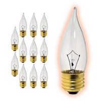 Goodbulb 40 Watt Flame Tip Light Bulbs | Ca10 Clear Finish Medium E26 Base 2700K Soft White Efc | Dimmable 40W 325 Lumens | Decorative Chandelier Bulbs | Incandescent 12 Pack