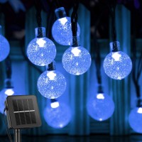 Brightown Solar String Lights Outdoor 60 Led 356 Feet Crystal Globe Lights With 8 Lighting Modes Waterproof Solar Powered Pati