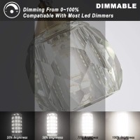 Ziomitus No Flicker Dimmable G9 Led Bulbs Daylight 6000K Replace 20W 25W 30W Halogen,G9 3W Cool Bright White,Ac120V 0-100% Dimming G9 Led Bulbs For Chandelier Ceiling Pendant Lighting,5Pack