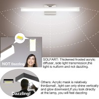 Solfart Modern Dimmable Led Rotatable Vanity Light Fixtures Silver Aluminum For Bathroom Wall Light 5500K White Light